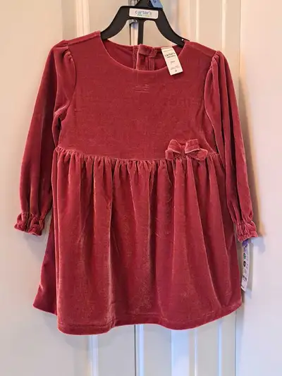 Brand New Carter's Baby Girl Two Piece Velour Dress; 24Months, View more