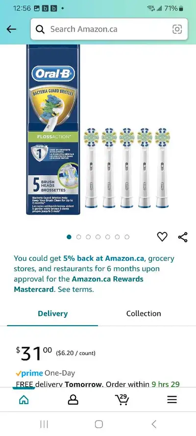 Oral-B FlossAction XFilaments Oral - B Electric Toothbrush Replacement Brush Heads Refill (5 Count)