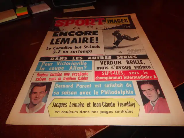 Sport images newpaper hochey montreal canadiens jean claude trem in Arts & Collectibles in Victoriaville - Image 2