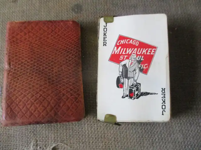 OLD CHICAGO MILWAUKEE ST. PAUL PACIFIC RAILROAD RR CARD DECK $15