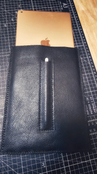 Handmade, handstitched leather iPad cover