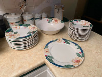 large Dishes, plates set with other matching items