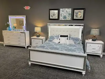 Full bedroom set available in queen size, View more