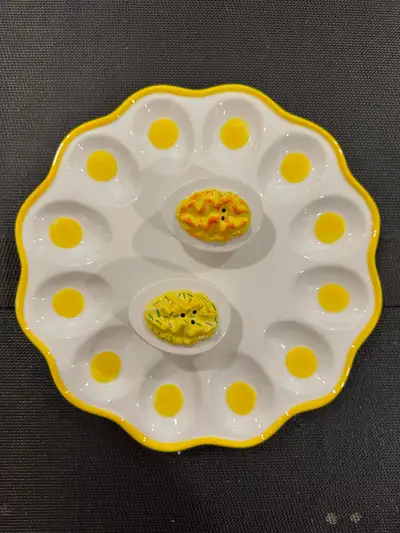 12 deviled egg plate includes salt and pepper, View more