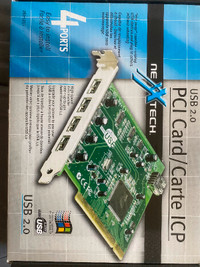 NexxTech PCI Card USB 2.0 4 ports