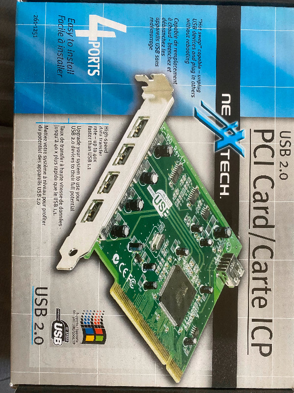 NexxTech PCI Card USB 2.0 4 ports in General Electronics in City of Toronto