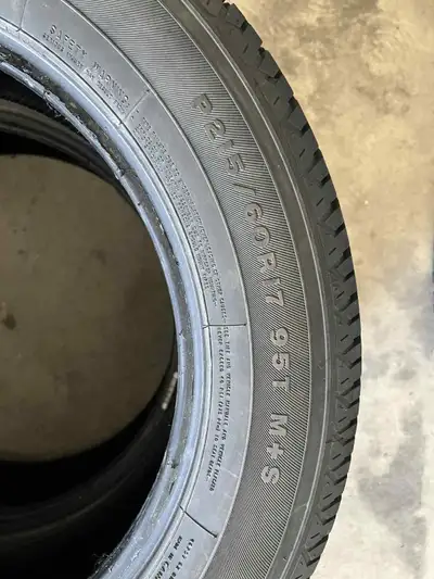 Selling three (3) winter tires, size P215/60 R17 95T M+S. They’re pretty much new, never or barely u...
