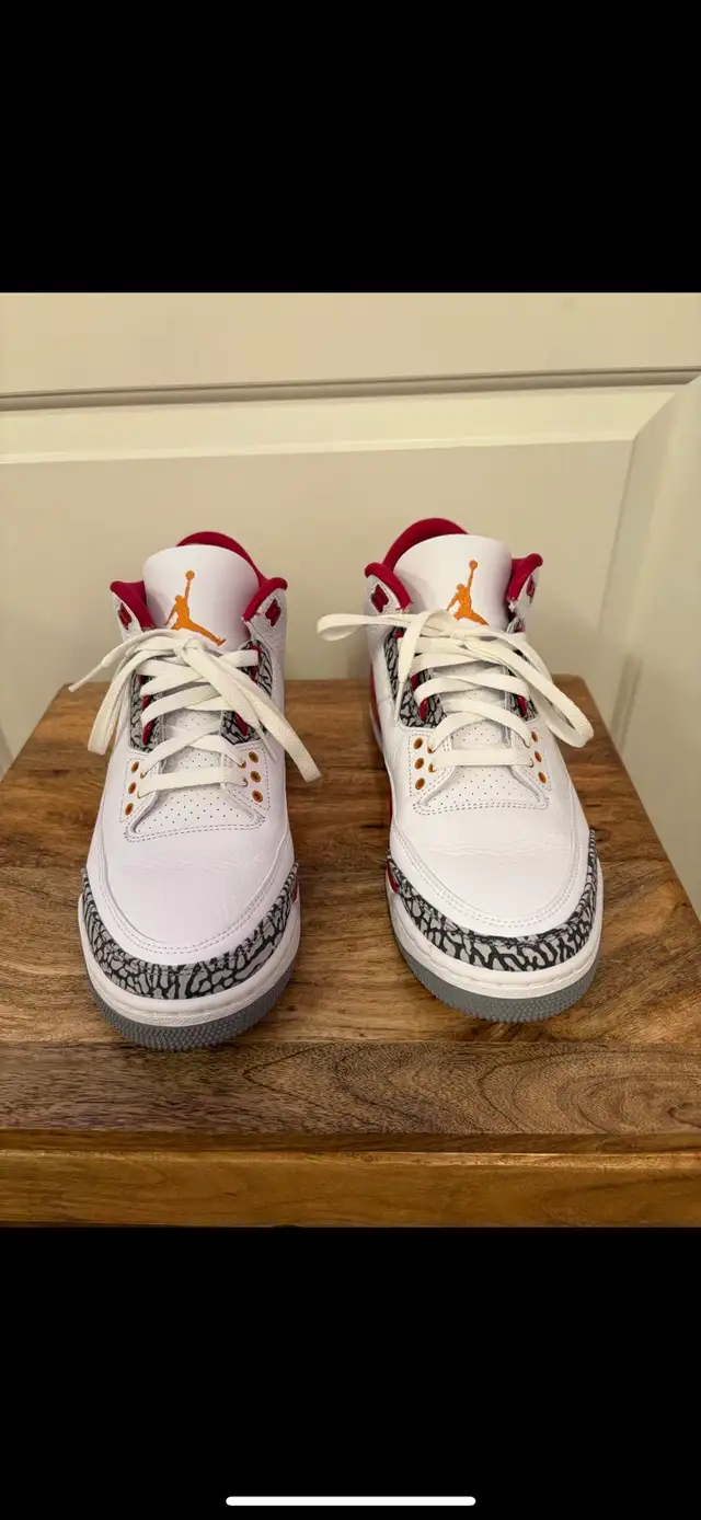 Jordan 3 Retro Cardinal Red in Men's Shoes in Edmonton - Image 2