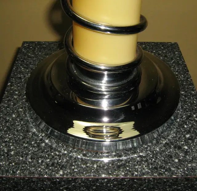 VINTAGE MCM ARTISAN SCULPTURAL  CHROME COIL SPRING MUSHROOM LAMP in Indoor Lighting & Fans in City of Toronto - Image 7