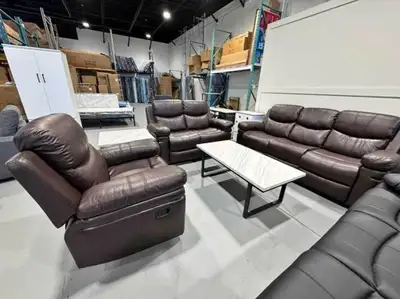 Brand New 3 piece recliner set for sale near me , View more