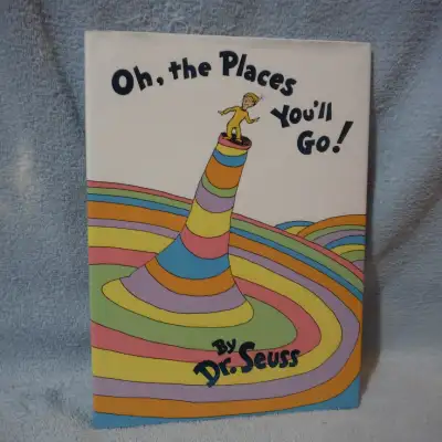 Oh the places youll go. discontinued dr seuss book dust jacket as well great condition, no damage go...