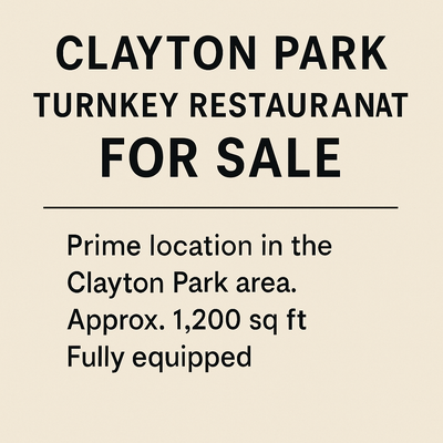 Turnkey Restaurant for Sale – Clayton Park Area (1200 sq ft, Fully Equipped) $185000 price is firm r...