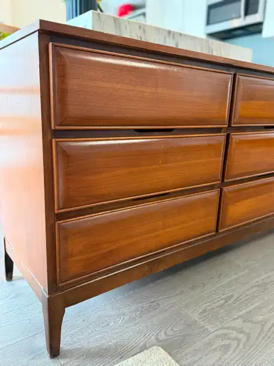 REFINISHED MCM Sculptural Walnut Dresser 6ft, View more