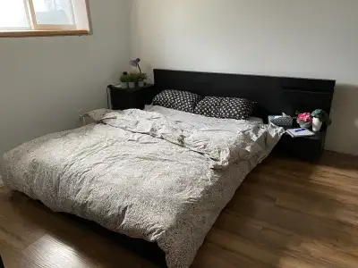 Modern Queen Bed Frame + 2 Nightstands , View more