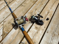 Vintage Fishing Rod with 2 Reels