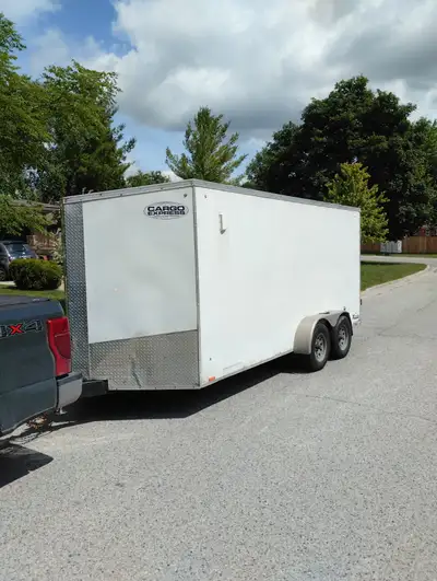 2019 Cargo Express Tailer. 16 ft V nose, 2 - 3500 lb axels, barn doors, side door, electric brakes,...