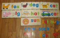 Wooden See and Spell ( 5 double sided wooden blocks)