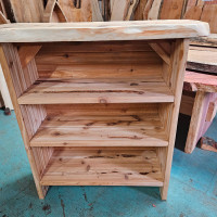 Solid wood book shelf