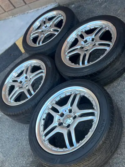 17”Mercedes rep(5x112)+225/45/R17 A/S-CLK/ B/ C/ A Class/SLK Set of Four 17 inch Mercedes AMG reps w...