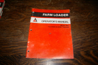 Allis Chalmers 460 Farm Loader for 6060 Tractor Operators Manual