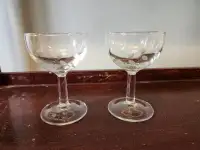 Vintage Etched Crystal Dessert Glasses