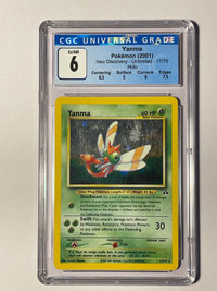 Pokémon Yanma Holo Rare 17/75 Neo Discovery Unlimited CGC 6