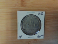 1955   Canada  $1 80% silver VF coin!!