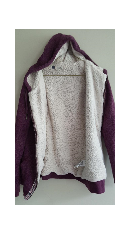 Roxy Womens Size S Purple Maroon Sherpa Lined utility Jacket in Women's - Tops & Outerwear in Markham / York Region - Image 4