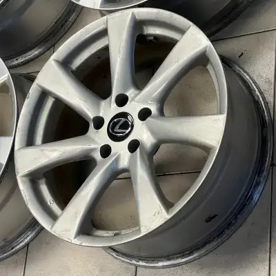 Set of four good condition aftermarket aluminum alloy rims 18" x 7.5" 5x114.3 bolt pattern +35 offse...