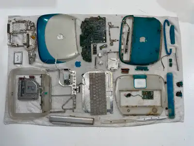Vintage iBook G3 Clamshell Blueberry Disassembled FOR PARTS, View more