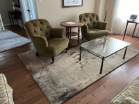 Arm Chairs, Table and Rug Set
