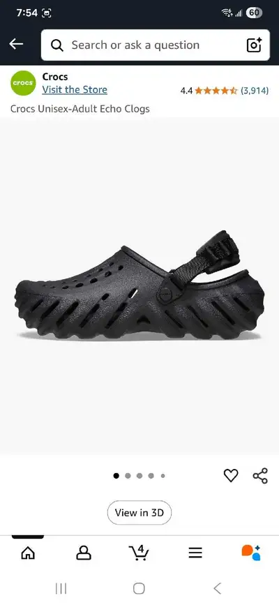 Crocs Unisex-Adult Echo Clogs size 10 mens, View more