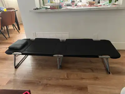With the portable folding camping cot for adults, you'll always have a comfortable place to rest whi...