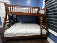 Bunk bed for sale with mattress . Never used .