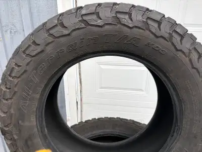 BF Goodrich All-Terrain T/A KO3 Tires Size: LT275/65R20 126/123S Tires were used for one summer seas...