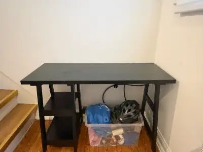 Black Desk with Shelves, View more