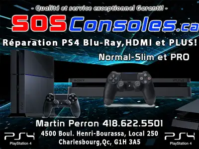 Réparation PS4 BLOD (Blue Light of Death) Lecteur et Autres!, View more
