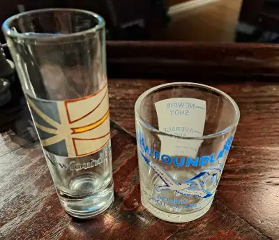 Nfld shot glasses(new)Wine vacuum,shooters, Wine glasses +, View more