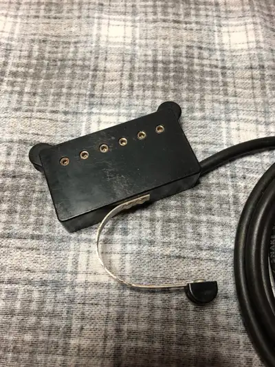 1970’s Dimarzio acoustic guitar Soundhole pickup PAF pickup 7 foot cable Original owner $75
