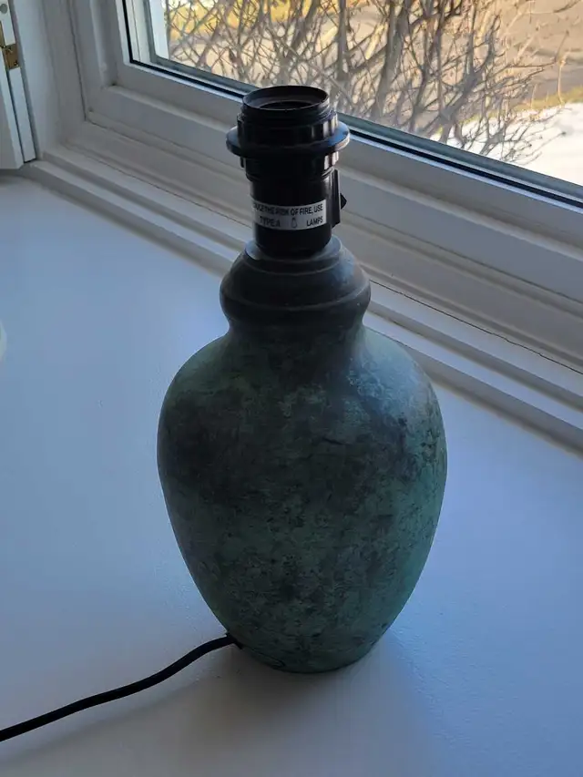 Vintage Ikea Green Verdigris Table Lamp.ikea. in Indoor Lighting & Fans in Hamilton - Image 4