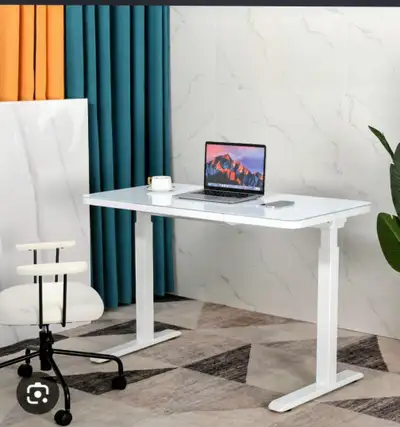 New Eletric Height Adjustable Ergonomic White Desk -Still in Box, View more