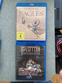 Music Blurays EUC The Eagles Led Zeppelin documentary Live 