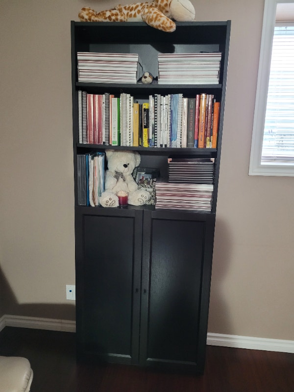 Ikea Billy Bookcase With Doors Bookcases & Shelving Units Calgary