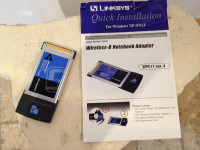 Linksys quick installation Wireless-B Notebook adapter