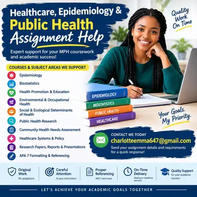 Healthcare, Epidemiology & Public Health Assignment Help, View more