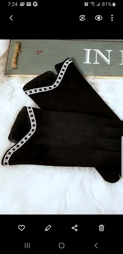 Gloves Driving Rhinestone Gift New Medium, View more