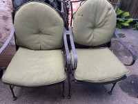 Metal outdoor chairs + cushions  Oshawa / Durham Region Toronto (GTA) Preview