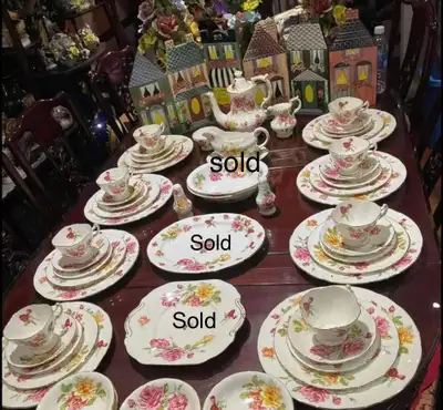 Rare Morgans Rose Hammersley dinner set for 4 , 6 , 8 …., View more