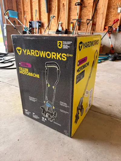 Yardworks Electric Corded Tiller – Brand New in Box, View more