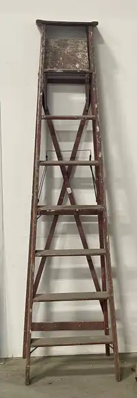 Vintage 8’ wooden ladder